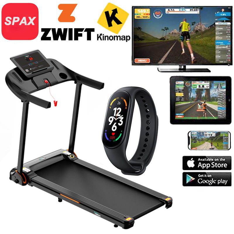 Image of BodyTrain T150 Motorised Folding Bluetooth Treadmill