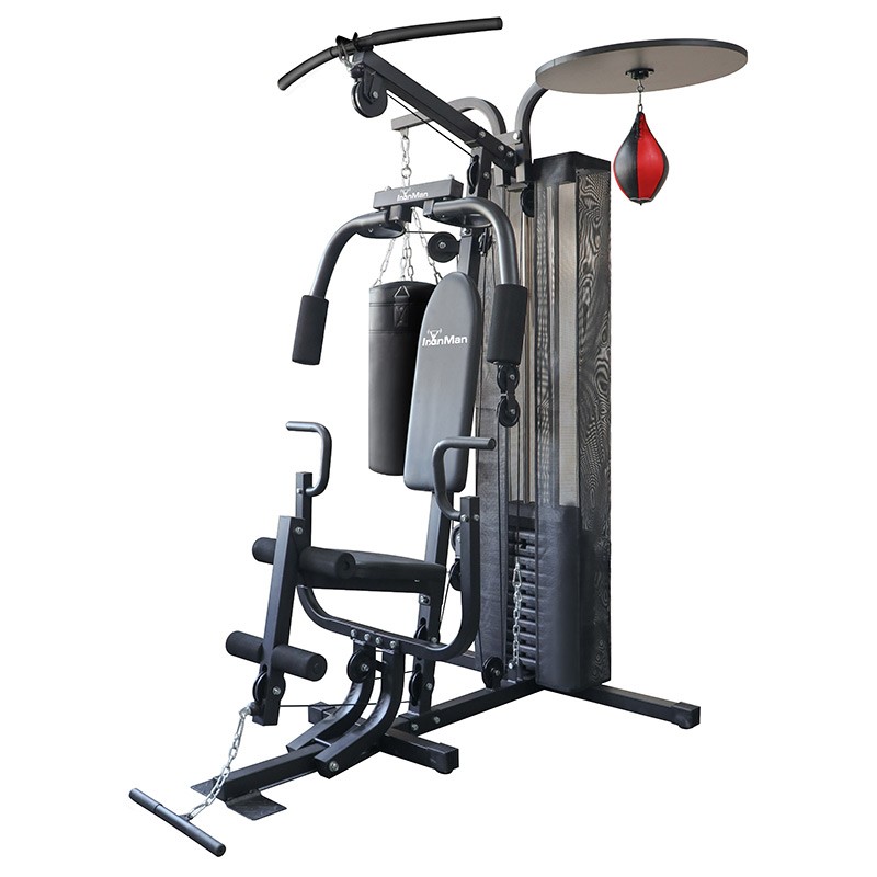 Image of IronMan 3 Station Boxing Deluxe Home Multi Gym with 55kg Weight Stack